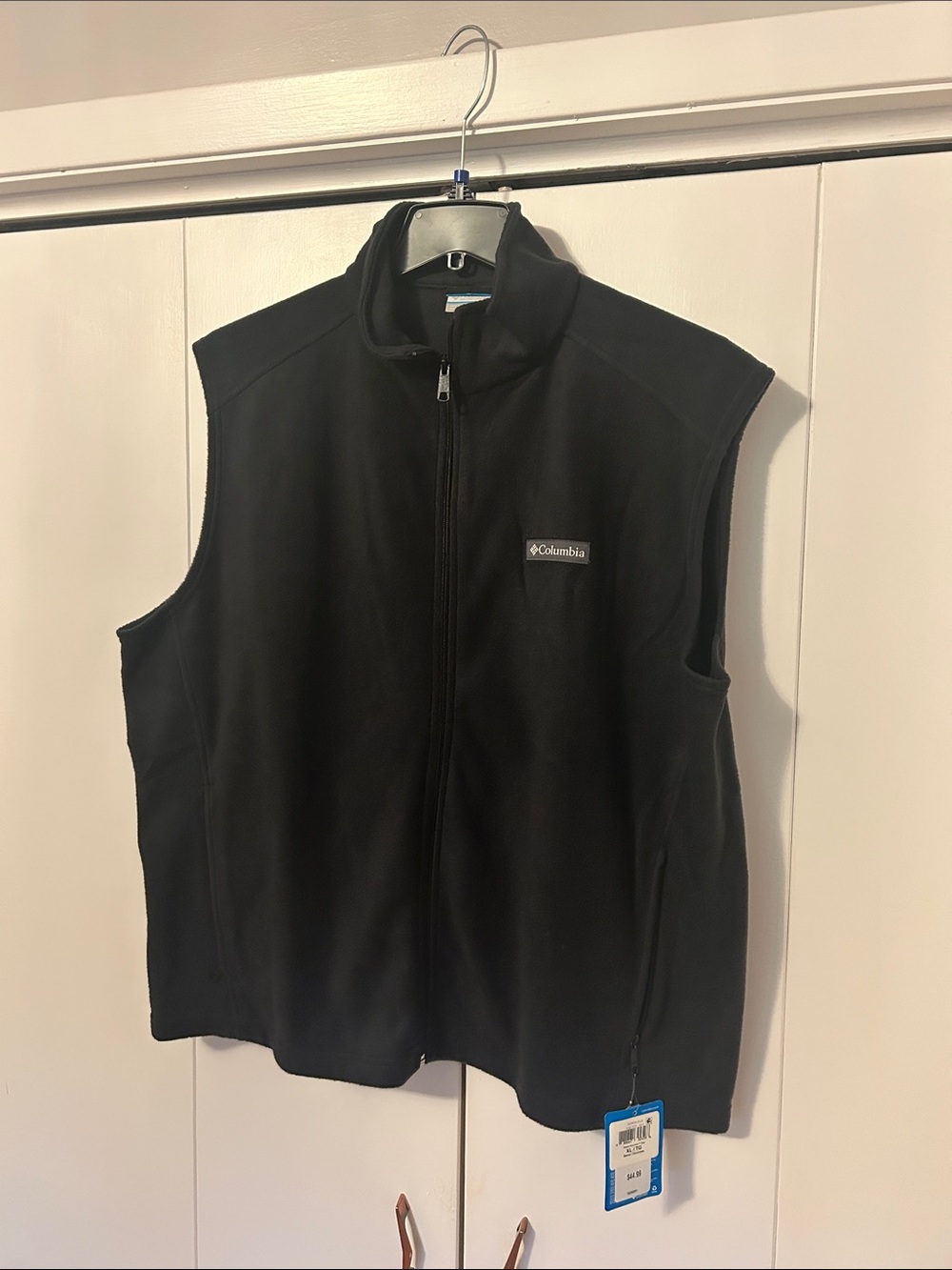 Columbia Men's Black Fleece Vest with Full Zip